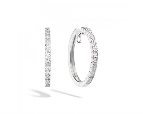 Orecchini Recarlo Donna Face Cube in Oro bianco Diamante 0.47 Ct E39CE882/047 - E39CE882/047